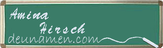 Amina Hirsch Visitenkarte